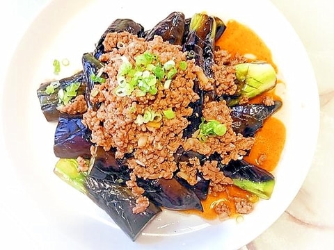 自作の焼肉のたれで!ナスとひき肉の麻婆茄子風♪